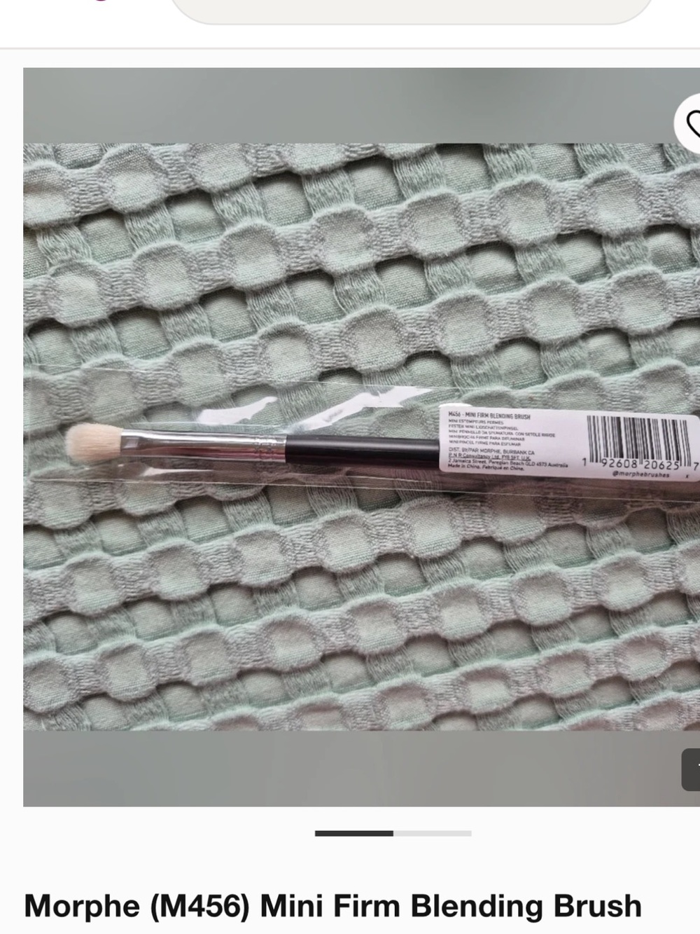 Morphe Mini Firm Blending Brush - White Bristles, Black Handle
